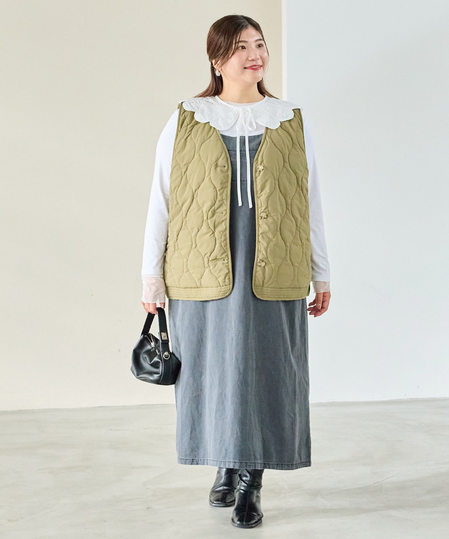 ブラック model:162cm 着用サイズ:3L