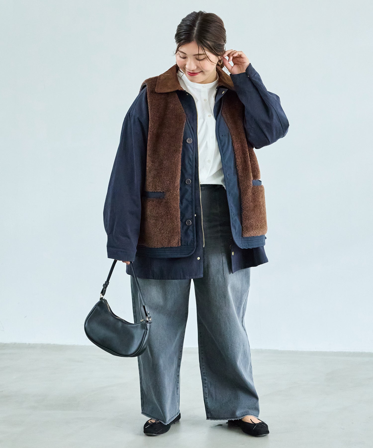 ブラック model:162cm 着用サイズ:4L