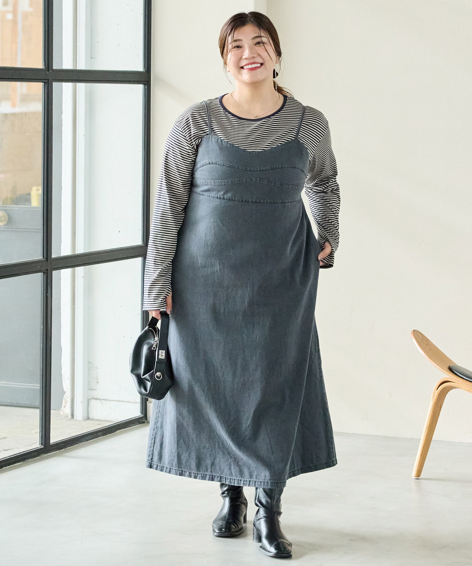 ブラック model:162cm 着用サイズ:3L