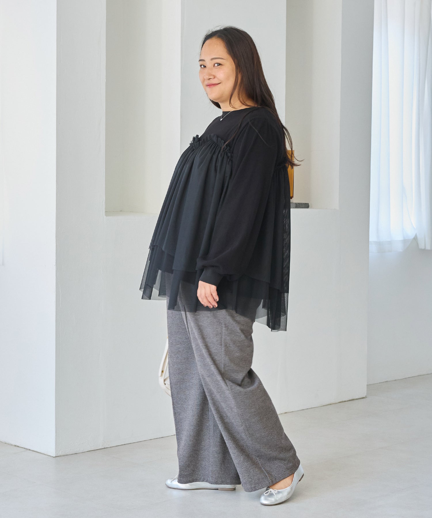 ブラック model:161cm 着用サイズ:3L