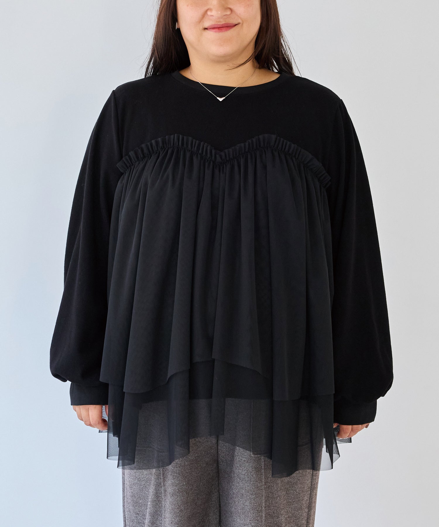フロント model:161cm 着用サイズ:3L