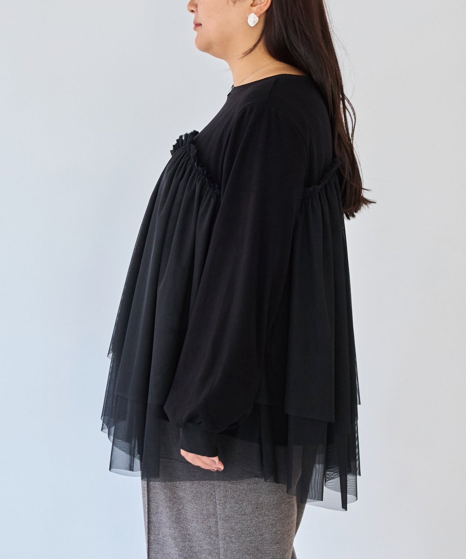 サイド model:161cm 着用サイズ:3L