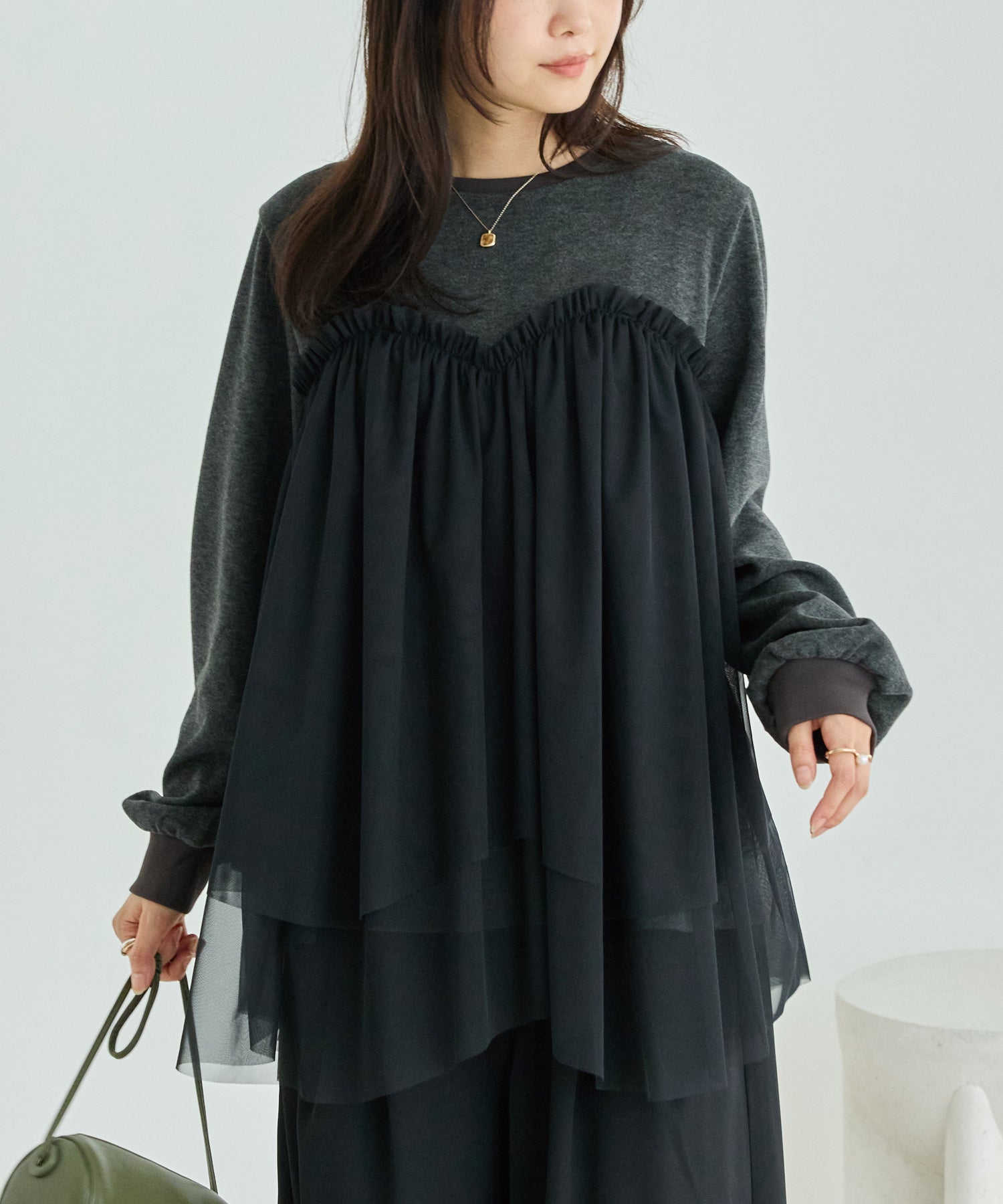 チャコールグレー model:160cm 着用サイズ:M