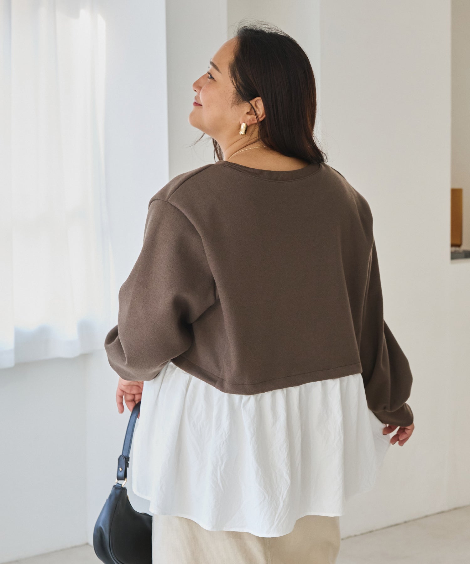 ブラウン model:161cm 着用サイズ:3L