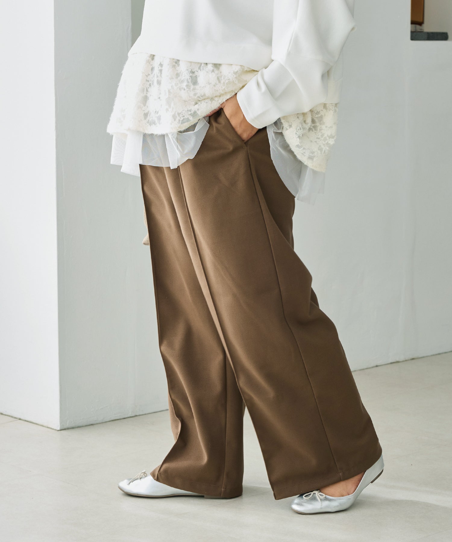 ブラウン model:161cm 着用サイズ:3L