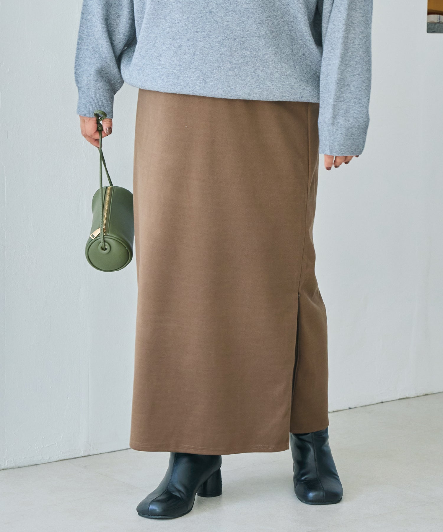 ブラウン model:161cm 着用サイズ:3L