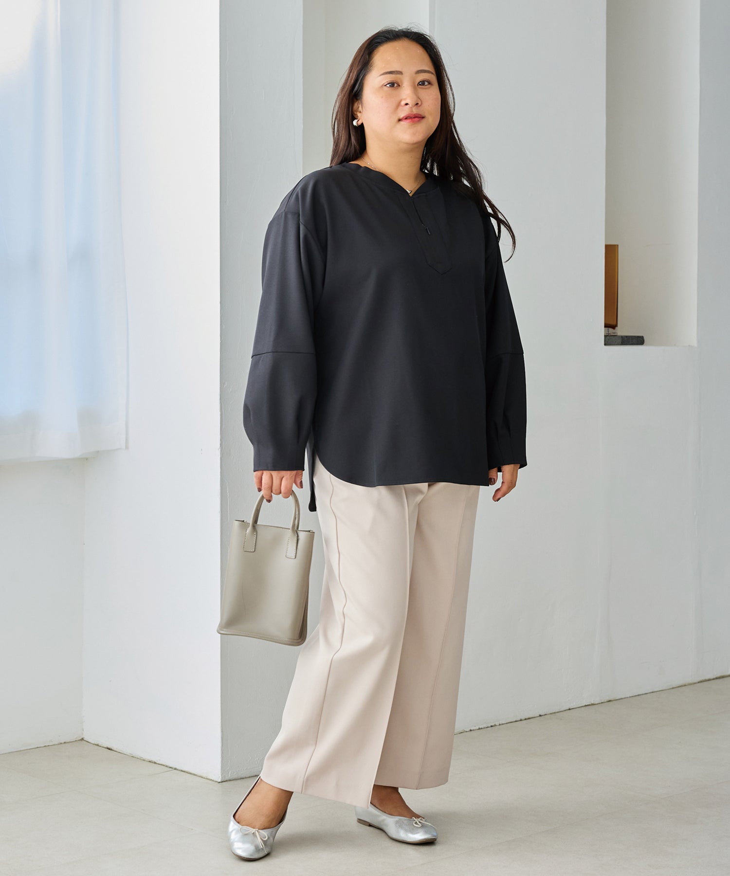 ブラック model:161cm 着用サイズ:3L