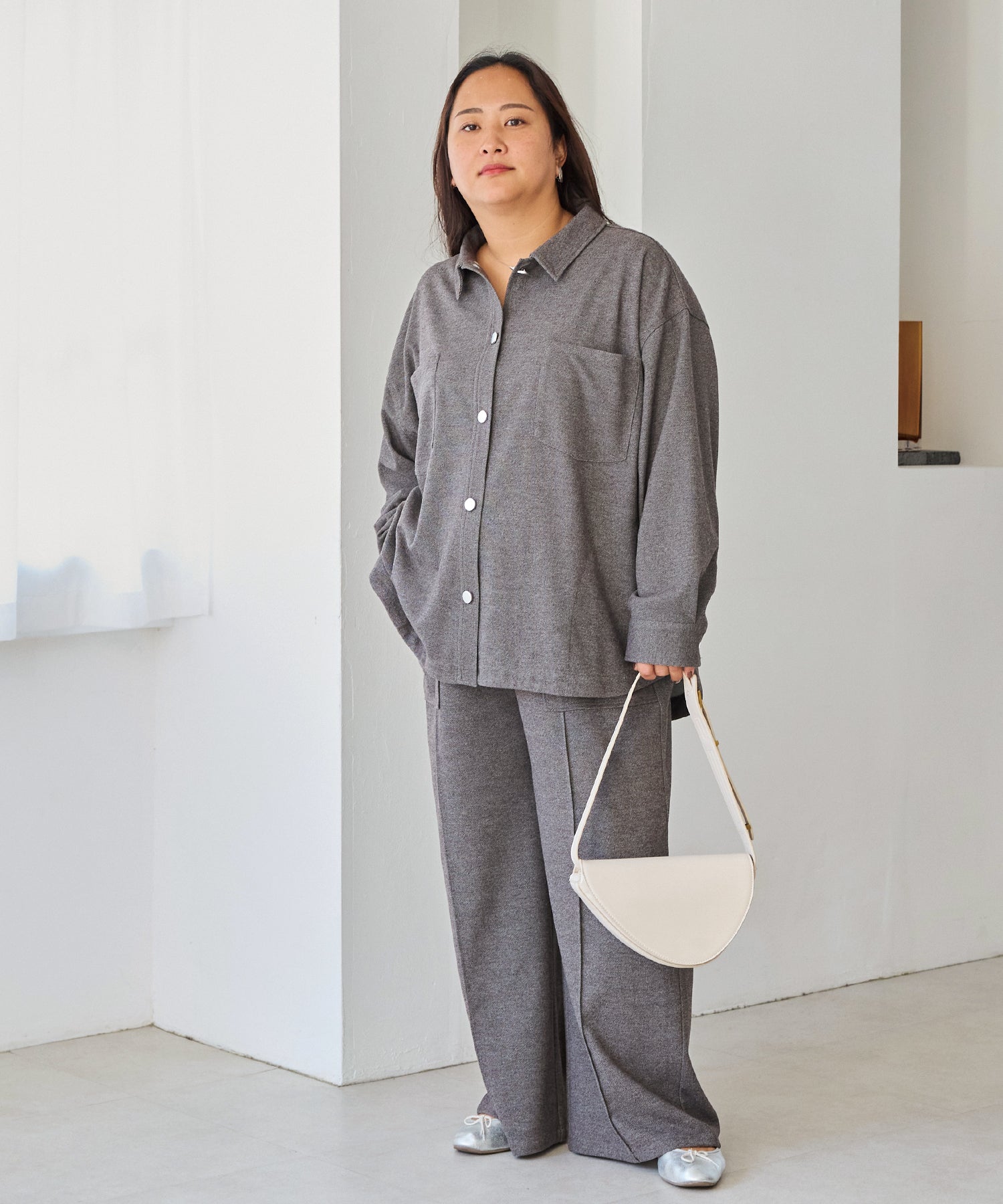 ブラウン model:161cm 着用サイズ:3L