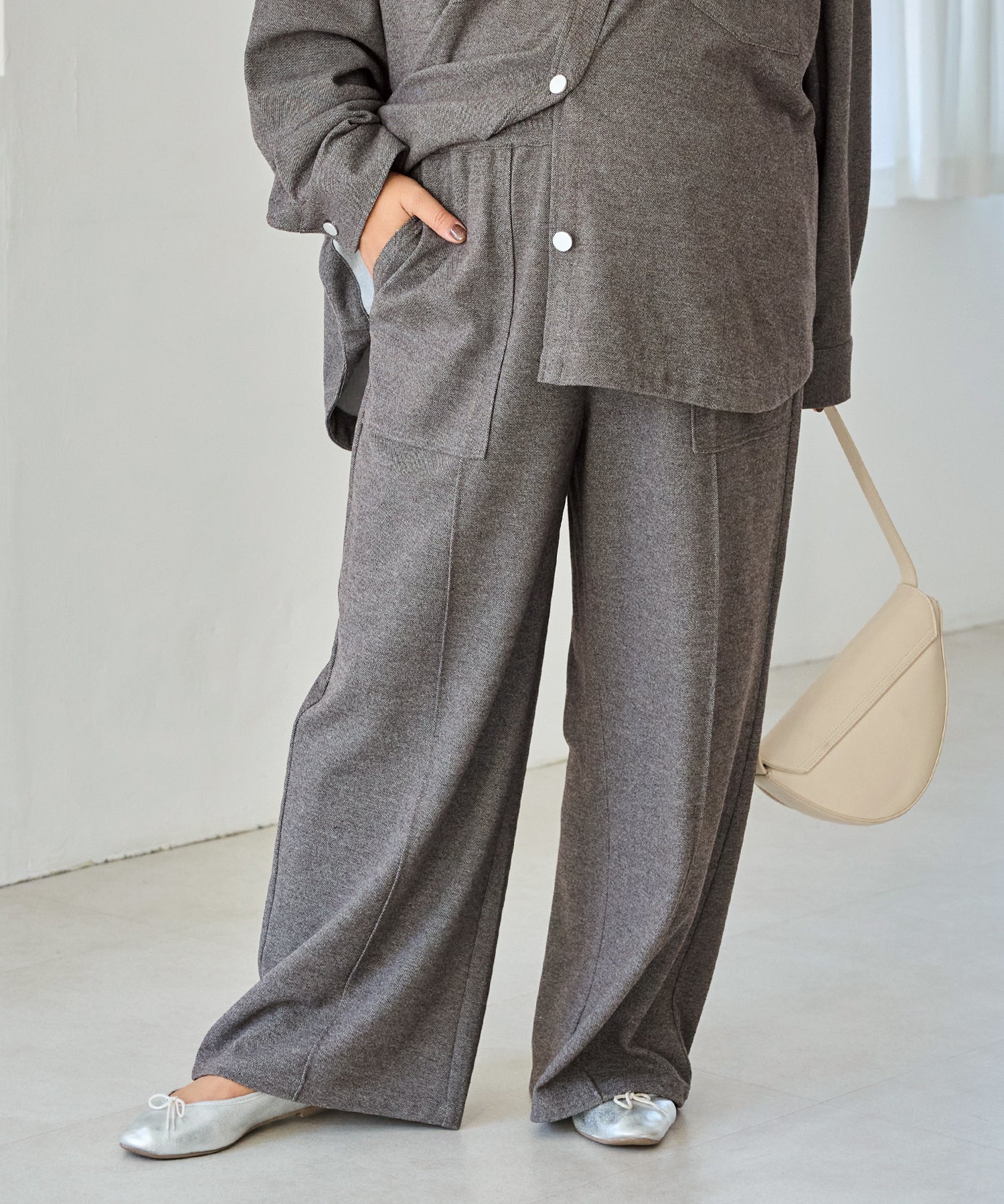 ブラウン model:161cm 着用サイズ:3L