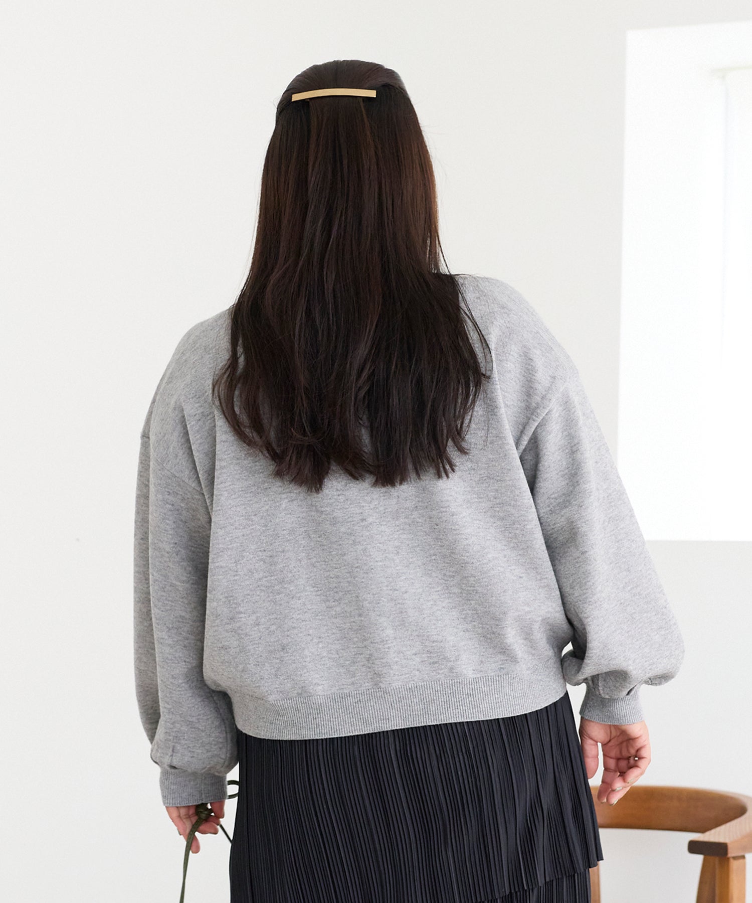 グレー model:161cm 着用サイズ:3L