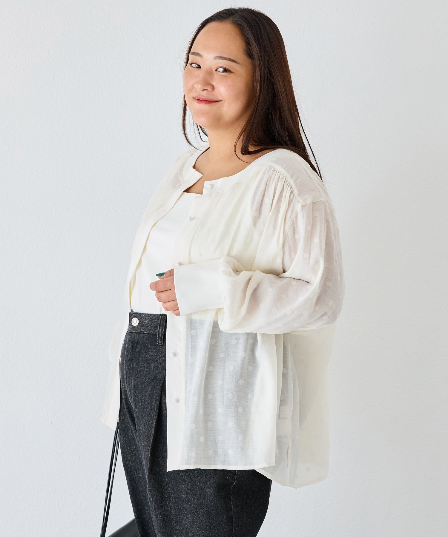 オフホワイト model:161cm 着用サイズ:3L