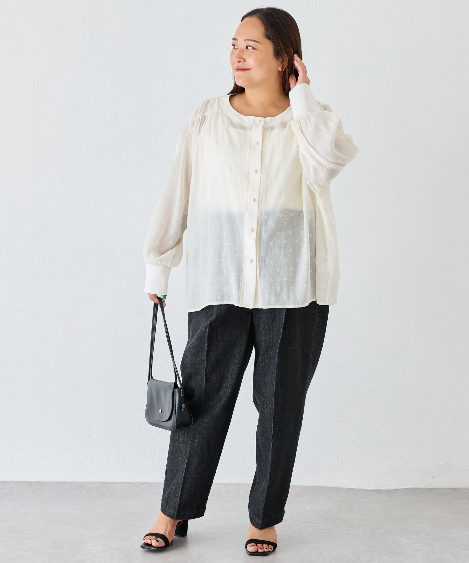 オフホワイト model:161cm 着用サイズ:3L
