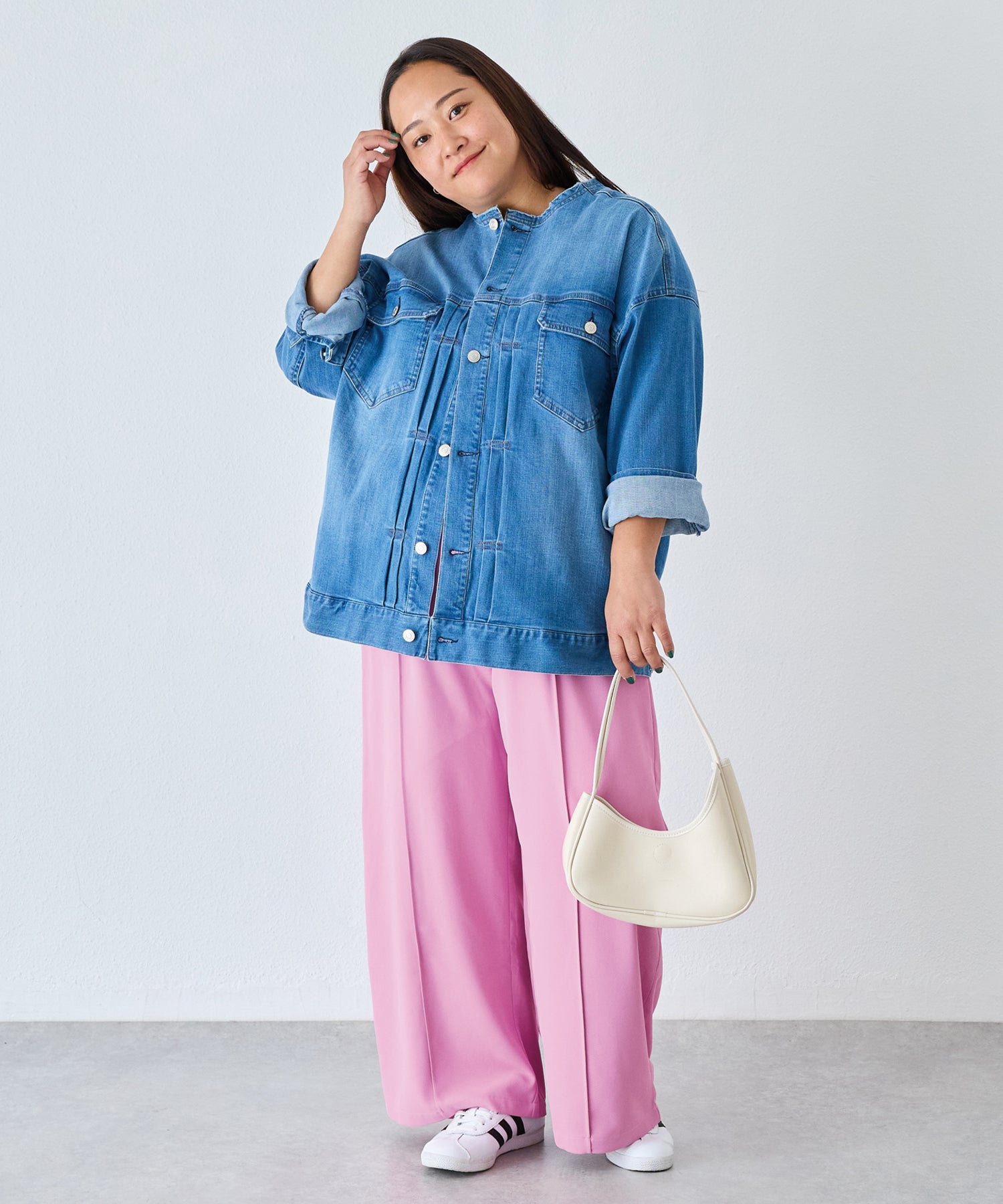 ブルー model:161cm 着用サイズ:3L