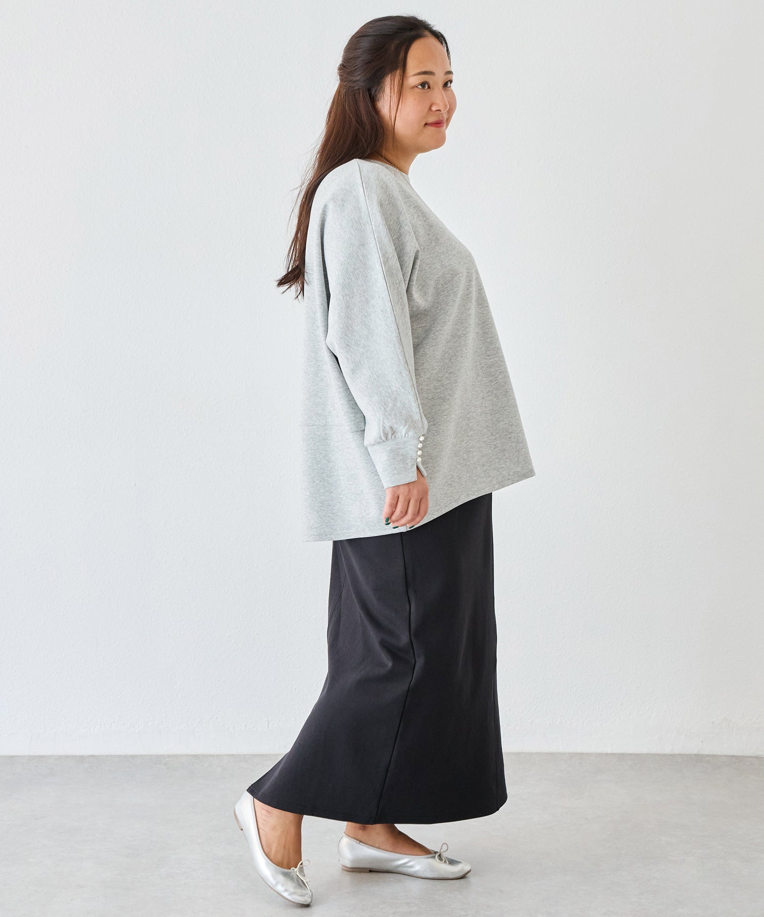 グレー model:161cm 着用サイズ:3L
