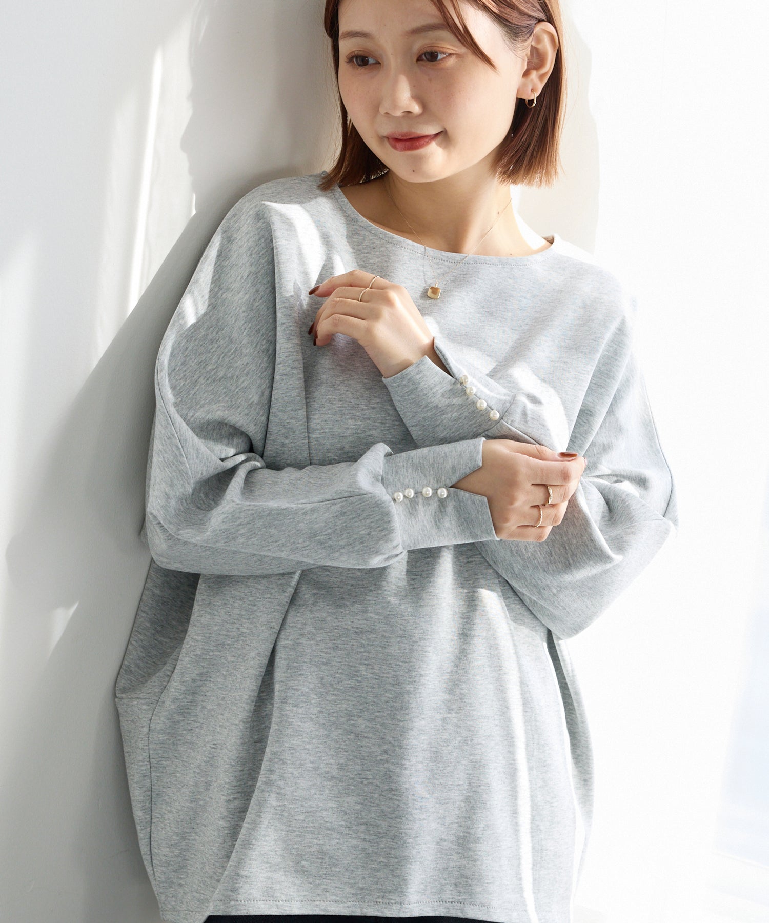 グレー model:156cm 着用サイズ:M