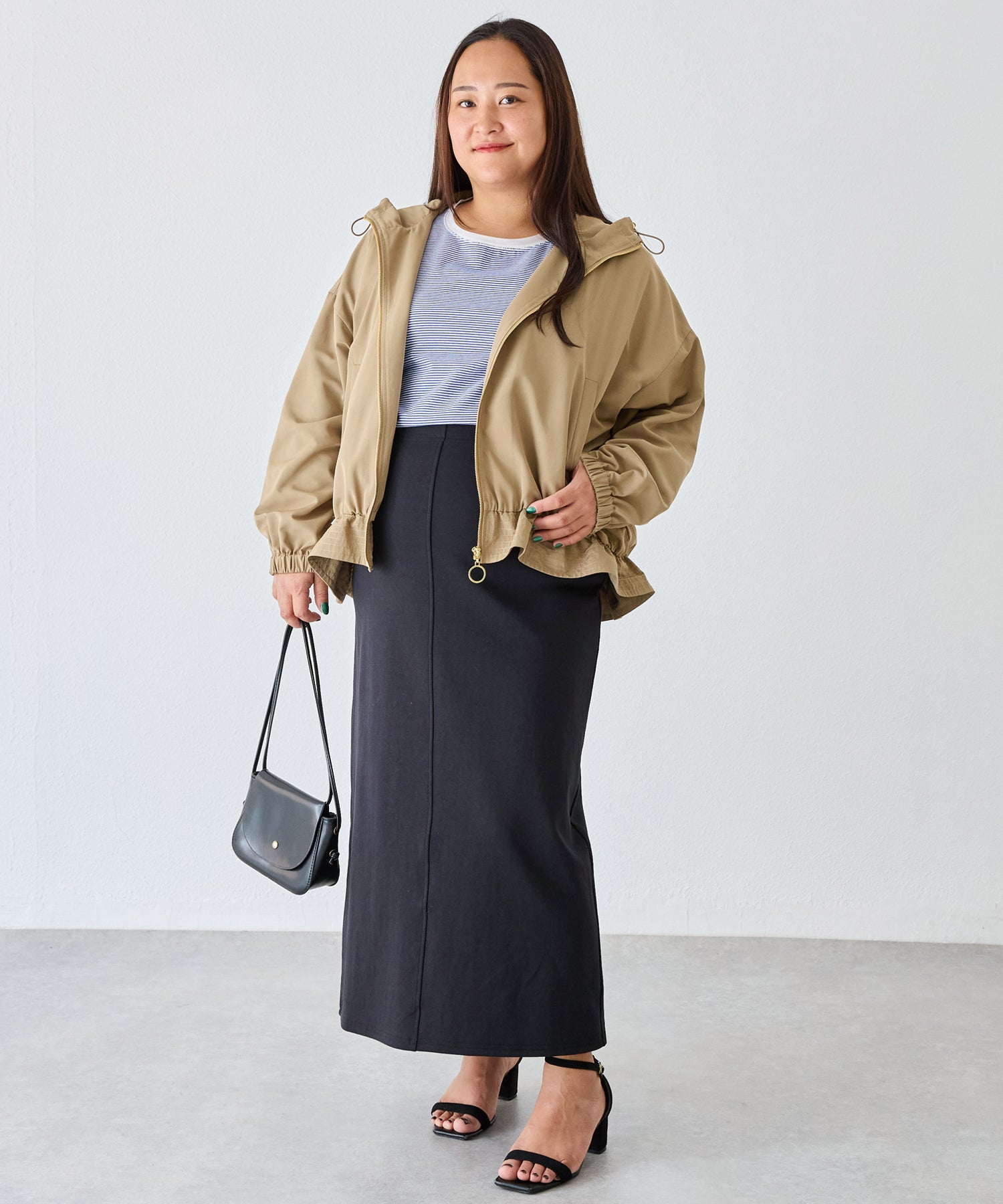 ブラック model:161cm 着用サイズ:3L
