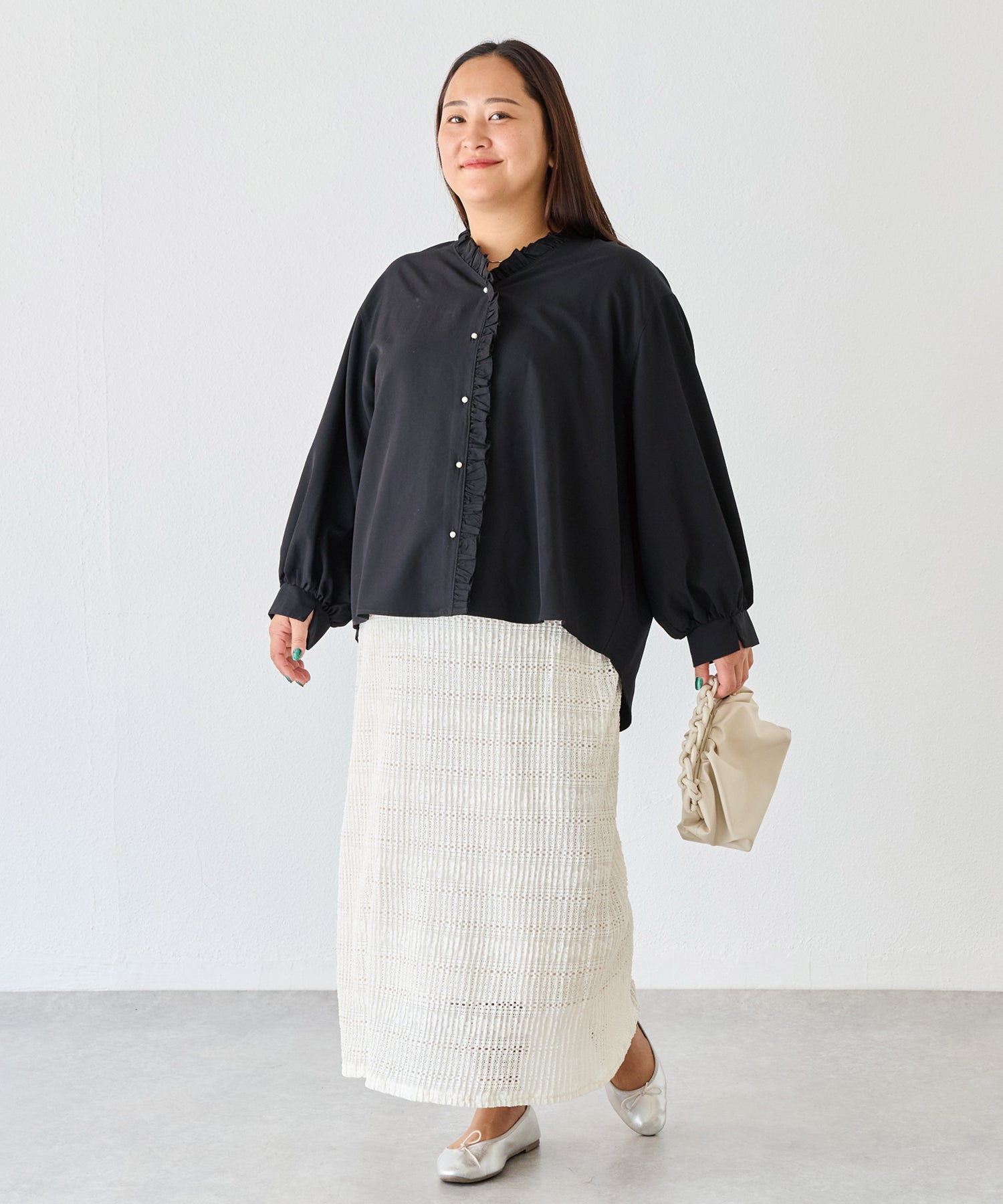 ブラック model:161cm 着用サイズ:3L