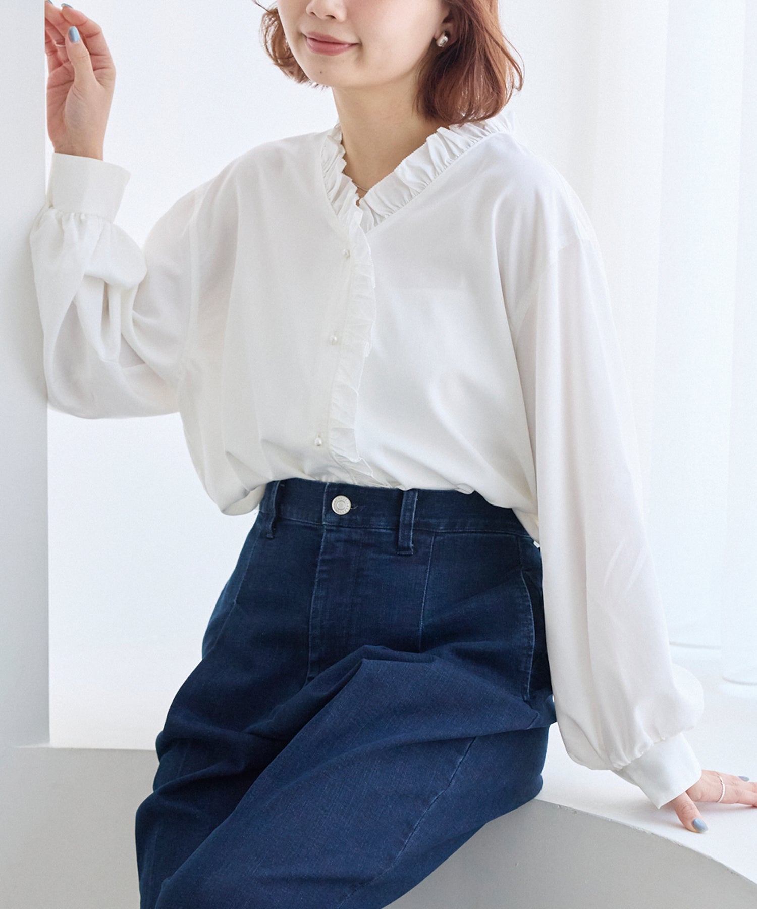 オフホワイト model:156cm 着用サイズ:M