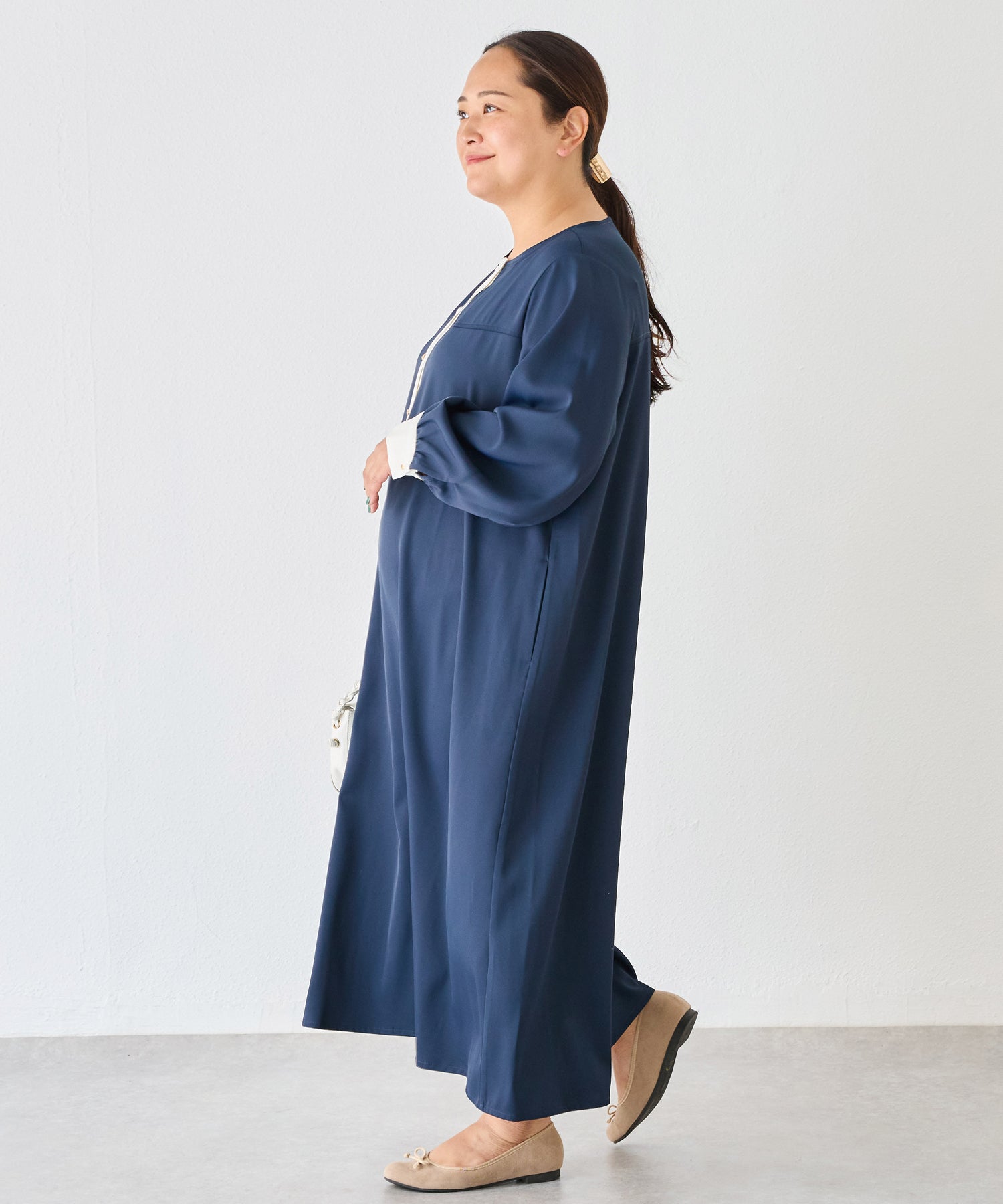 ネイビー model:161cm 着用サイズ:3L