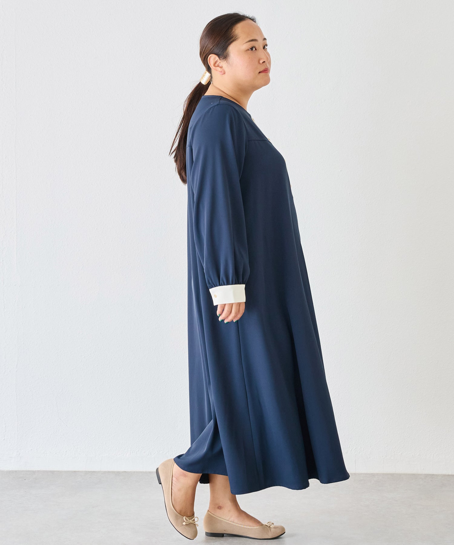 ネイビー model:161cm 着用サイズ:3L