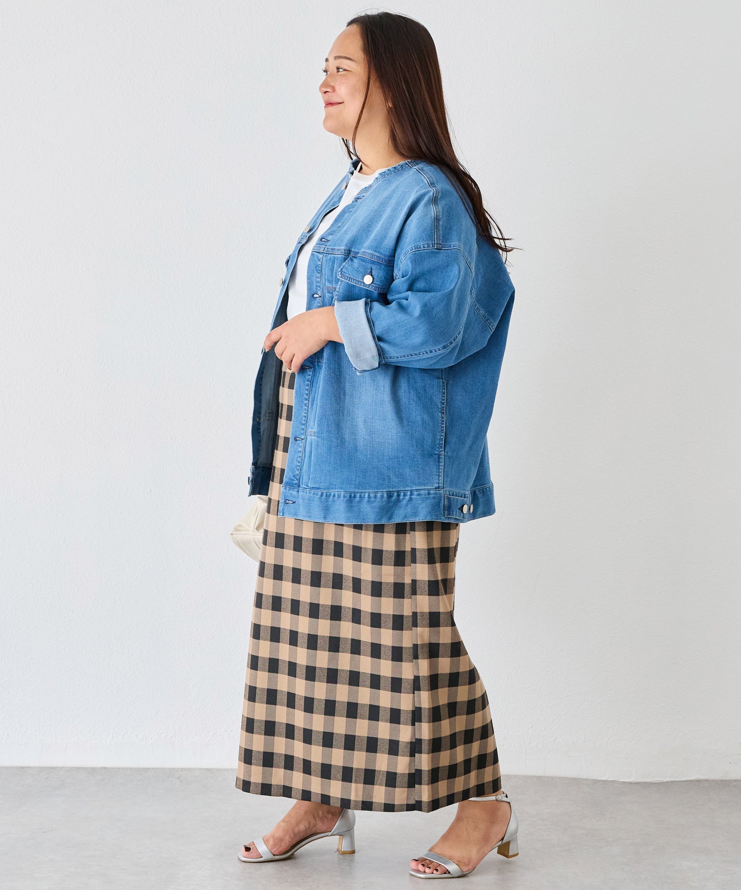 ブラウン model:161cm 着用サイズ:3L