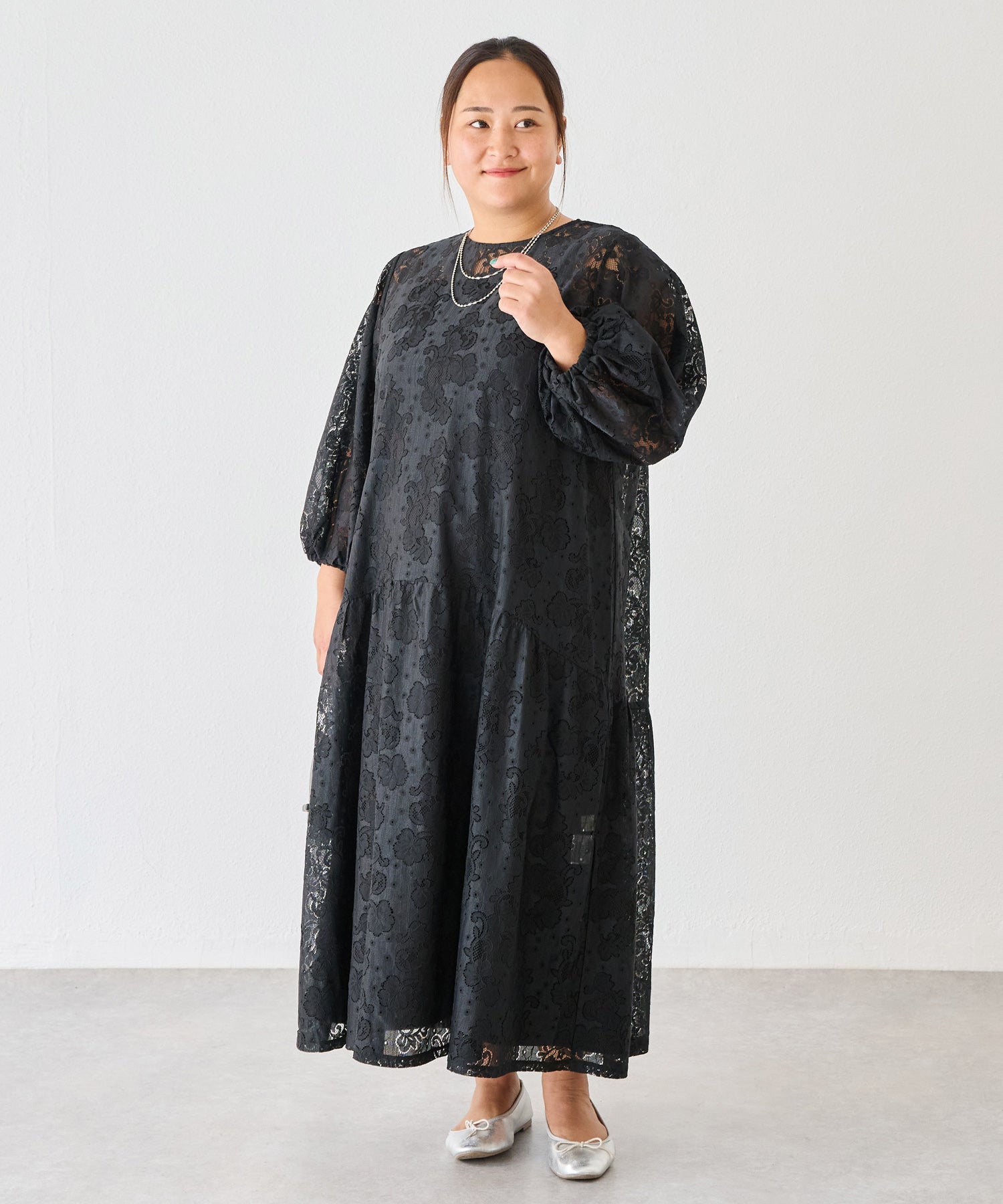 ブラック model:161cm 着用サイズ:3L