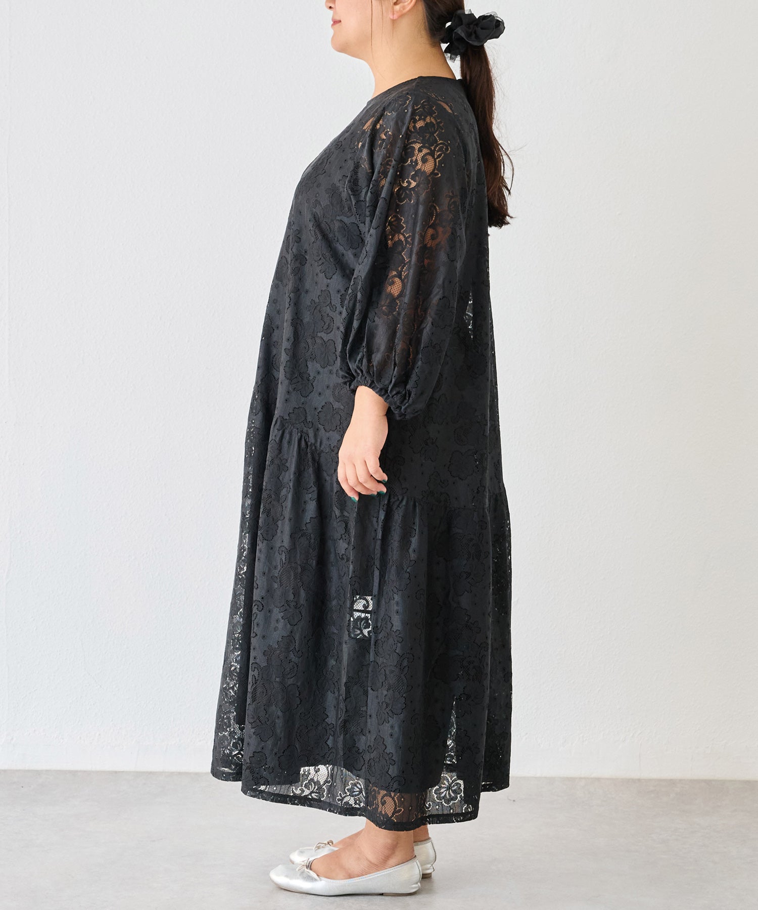 サイド model:161cm 着用サイズ:3L