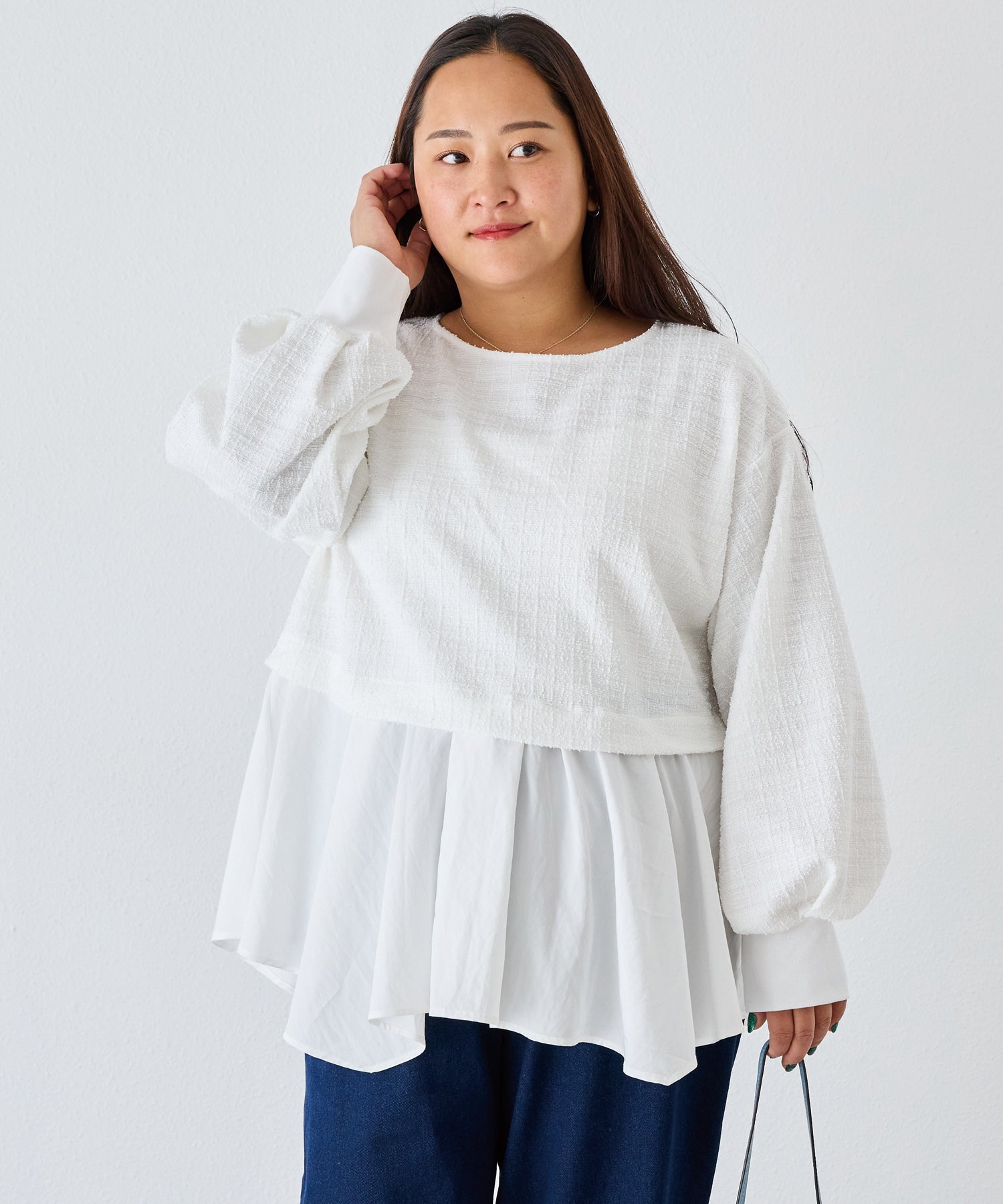 オフホワイト model:161cm 着用サイズ:3L