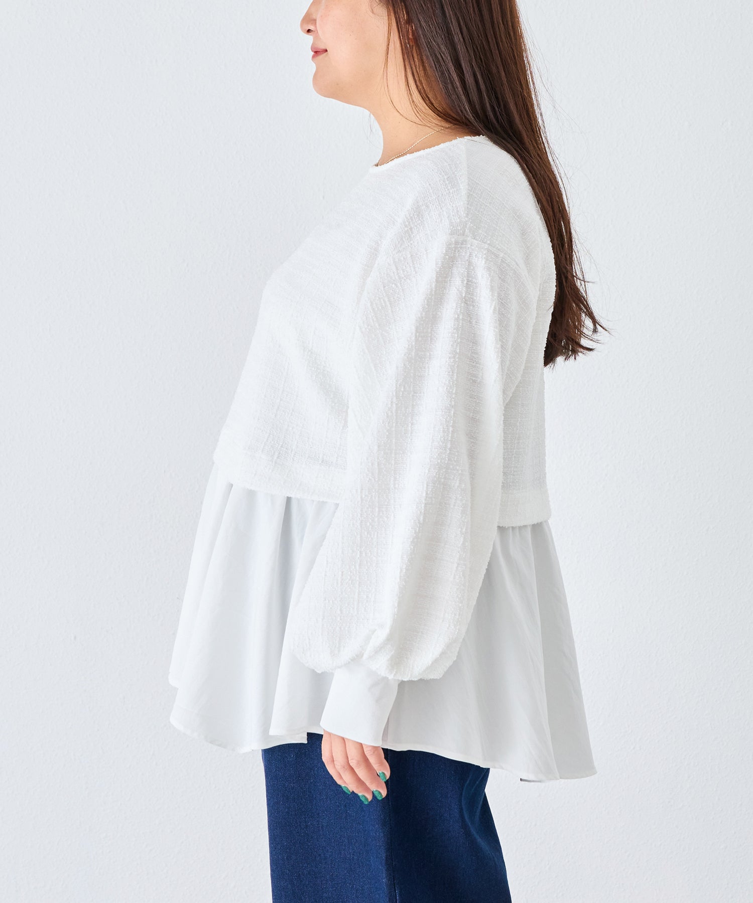 サイド model:161cm 着用サイズ:3L
