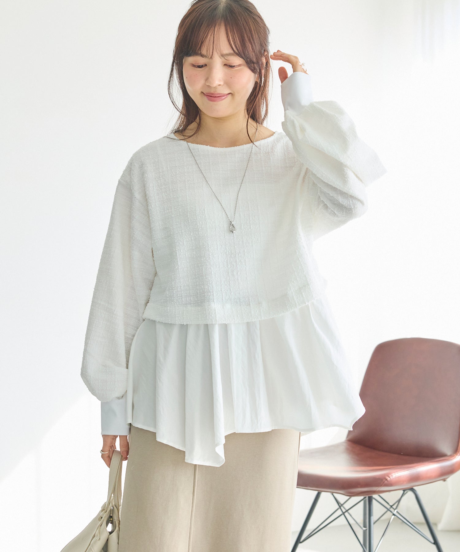 オフホワイト model:162cm 着用サイズ:M