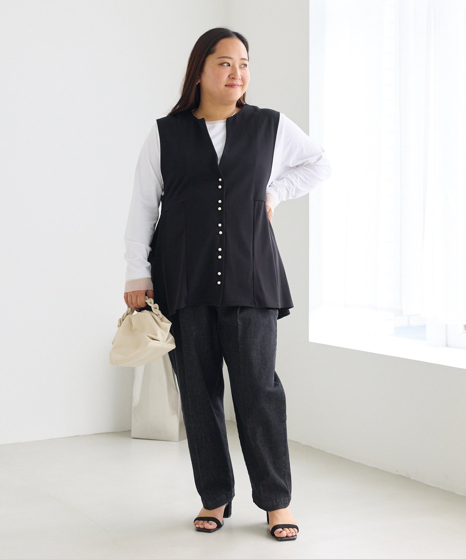 ブラック model:161cm 着用サイズ:3L