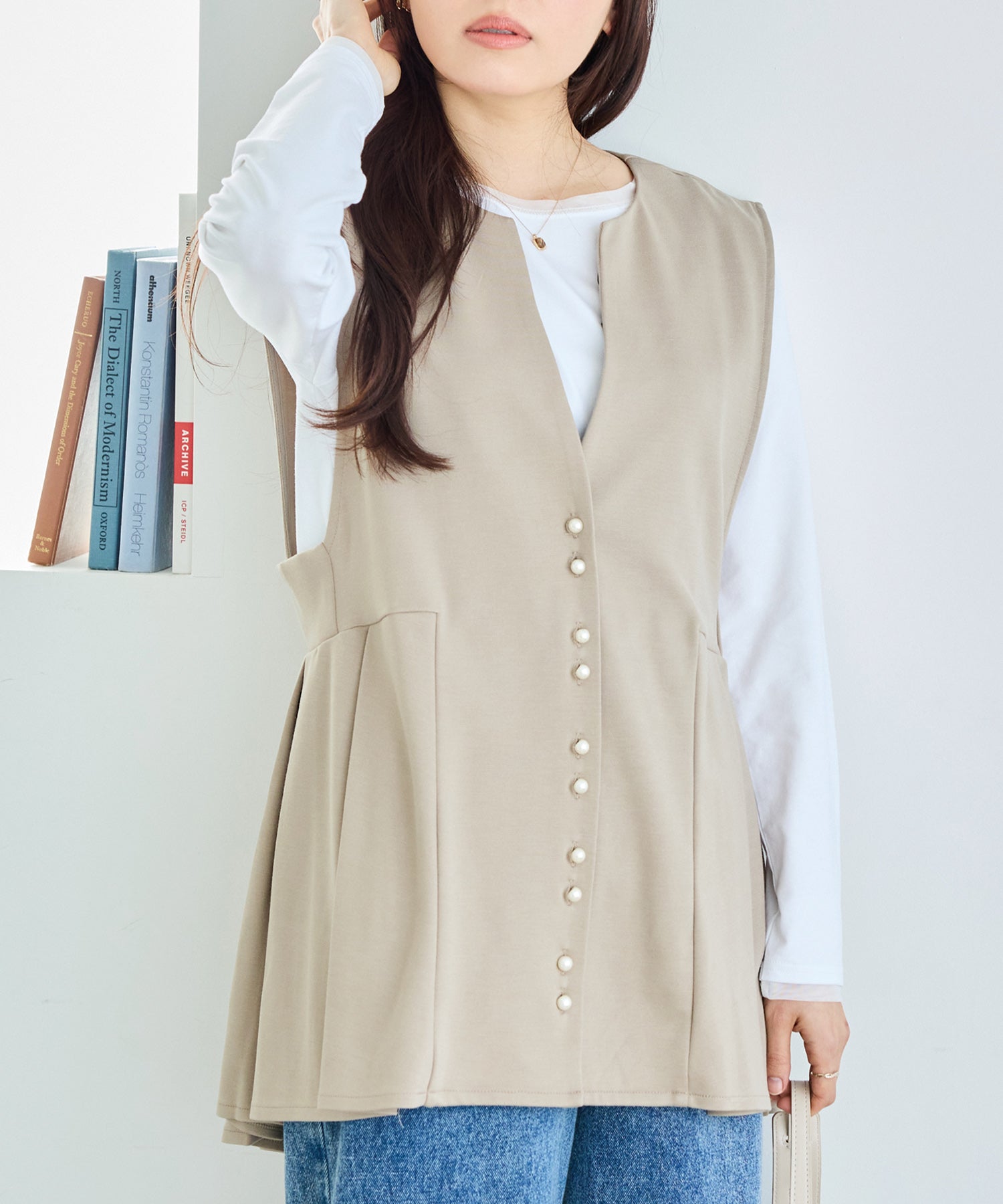 ベージュ model:163cm 着用サイズ:M