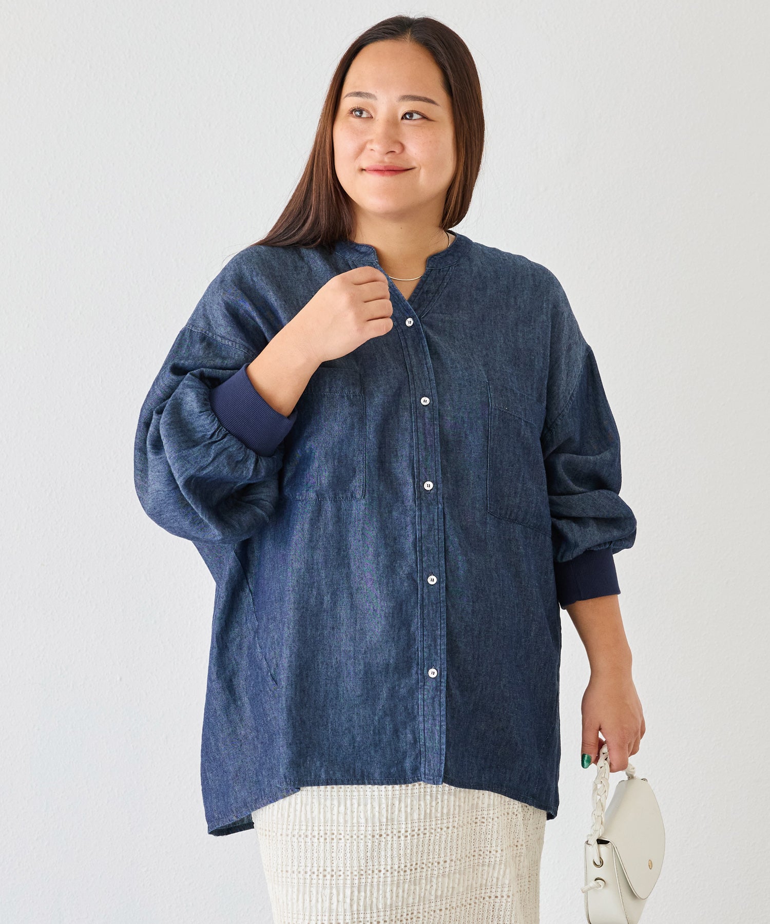 ネイビー model:161cm 着用サイズ:3L