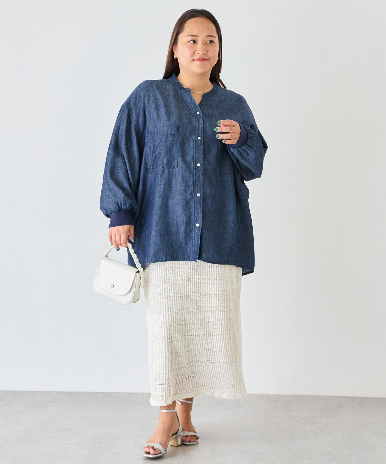 ネイビー model:161cm 着用サイズ:3L