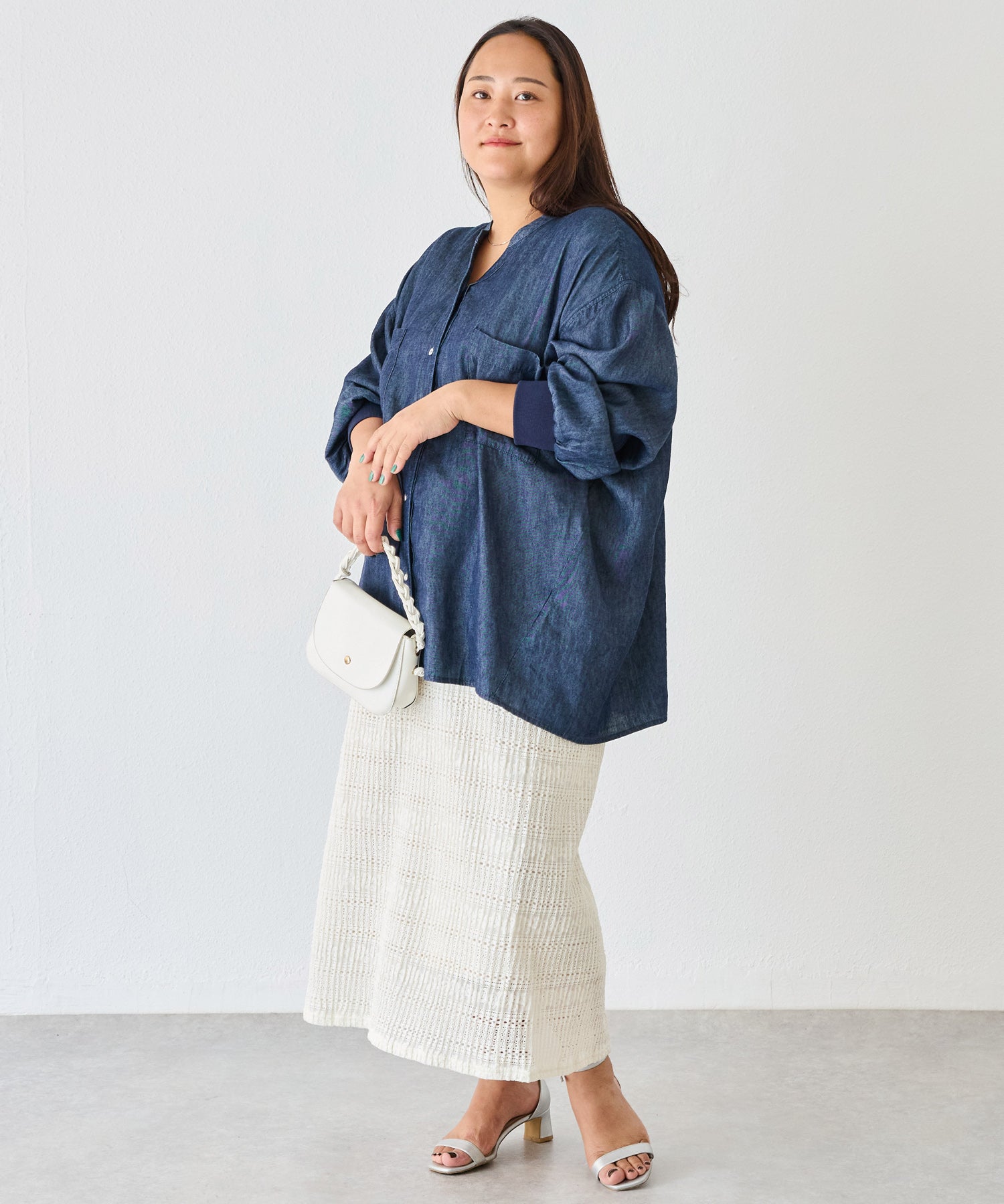ネイビー model:161cm 着用サイズ:3L