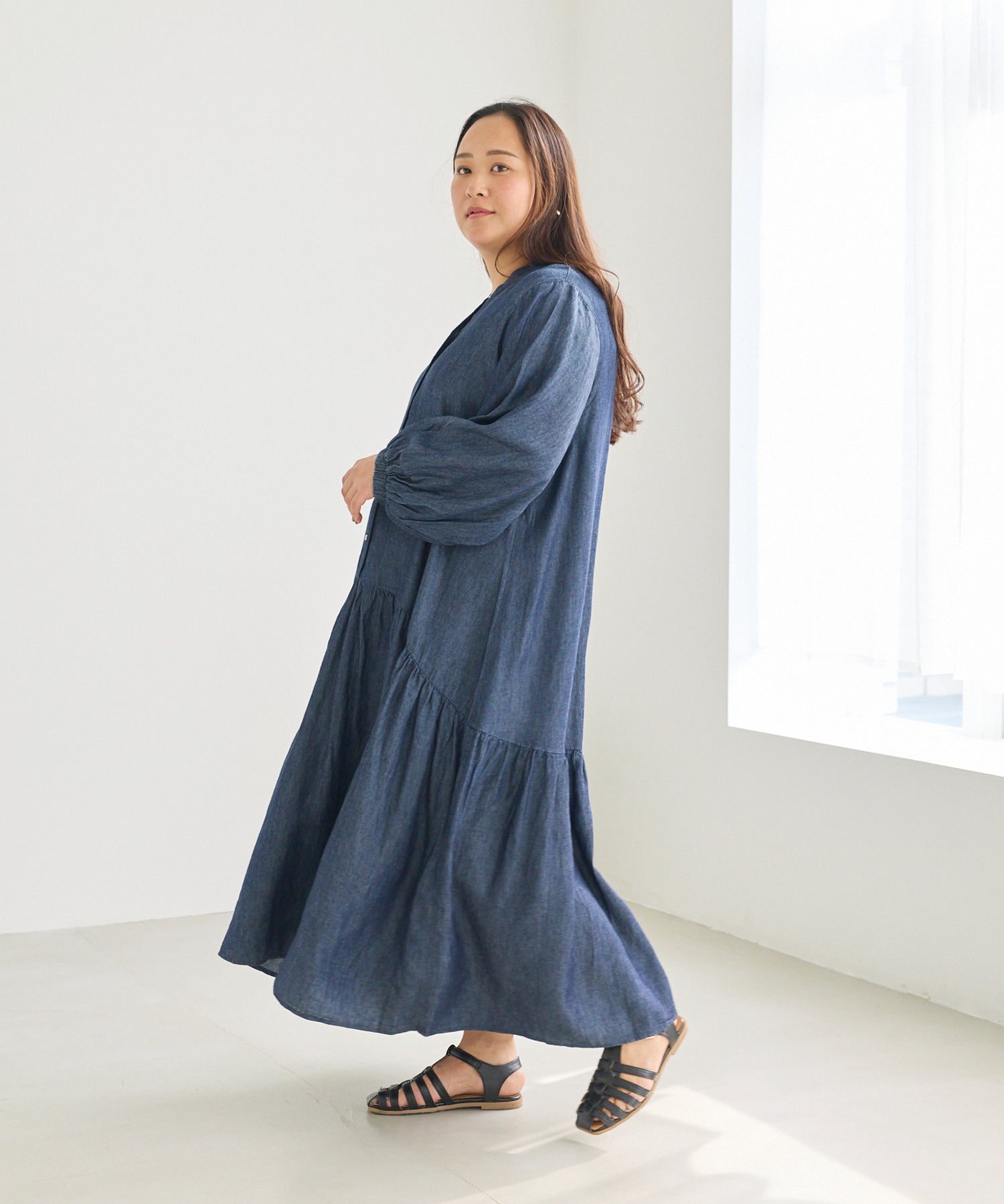 ネイビー model:161cm 着用サイズ:3L
