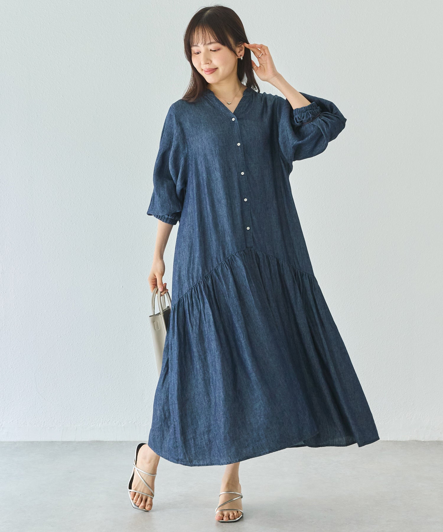 ネイビーmodel:163cm 着用サイズ:M