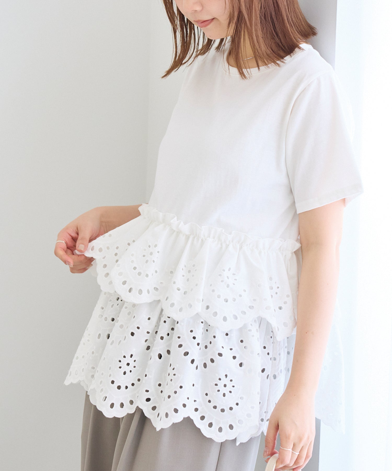 オフホワイト model:156cm 着用サイズ:M