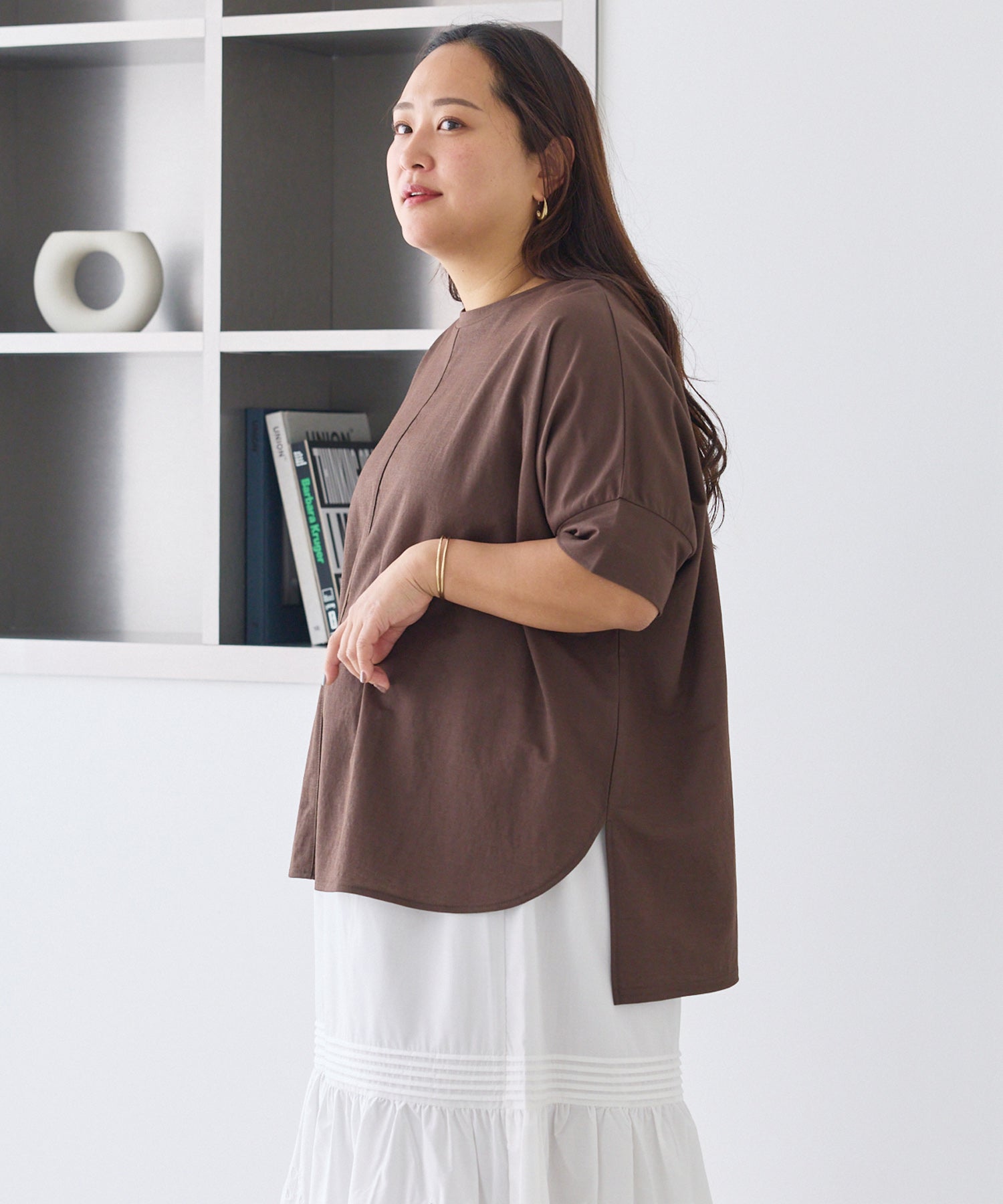 ブラウン model:161cm 着用サイズ:3L