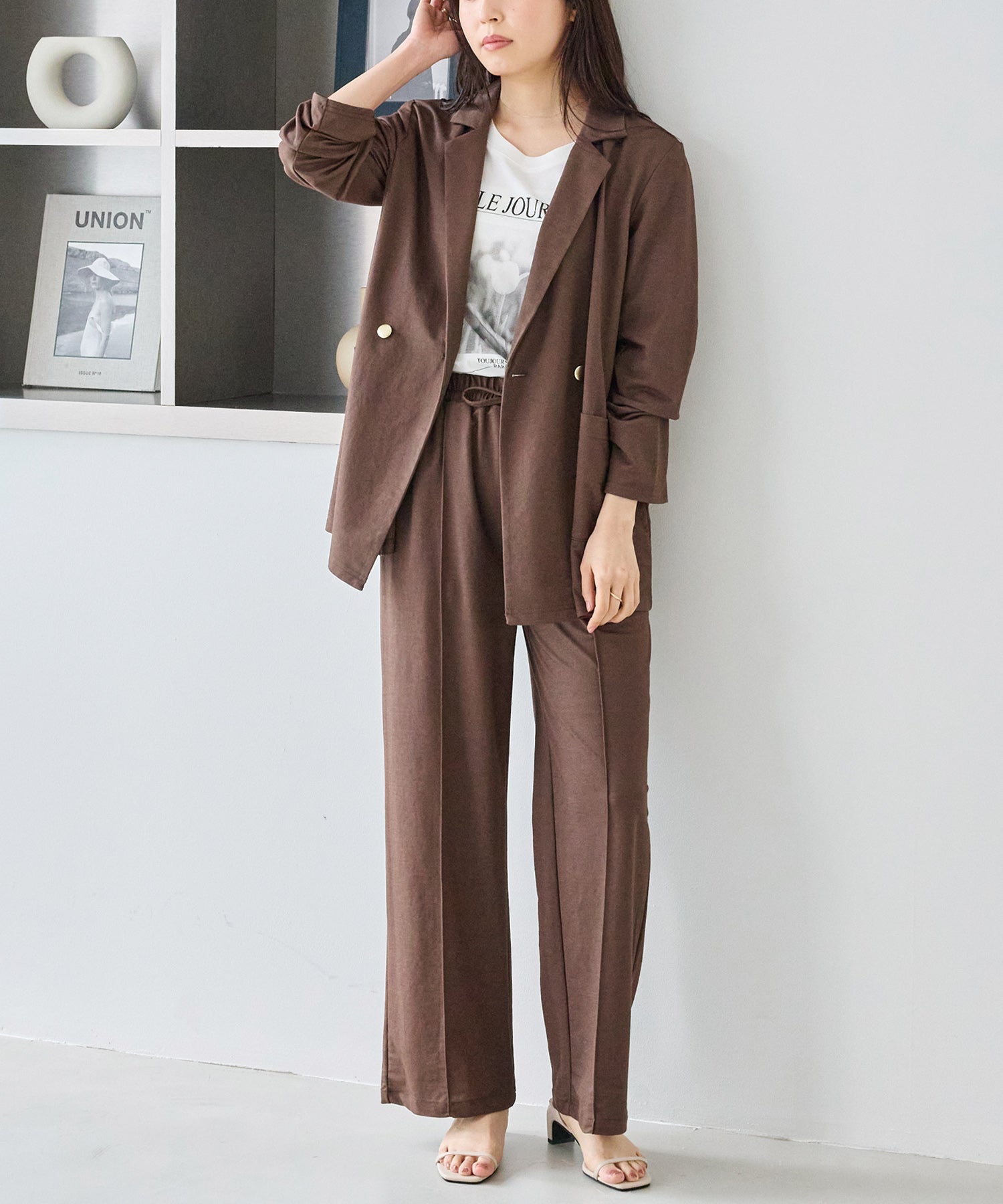 ダークブラウン model:163cm 着用サイズ:M