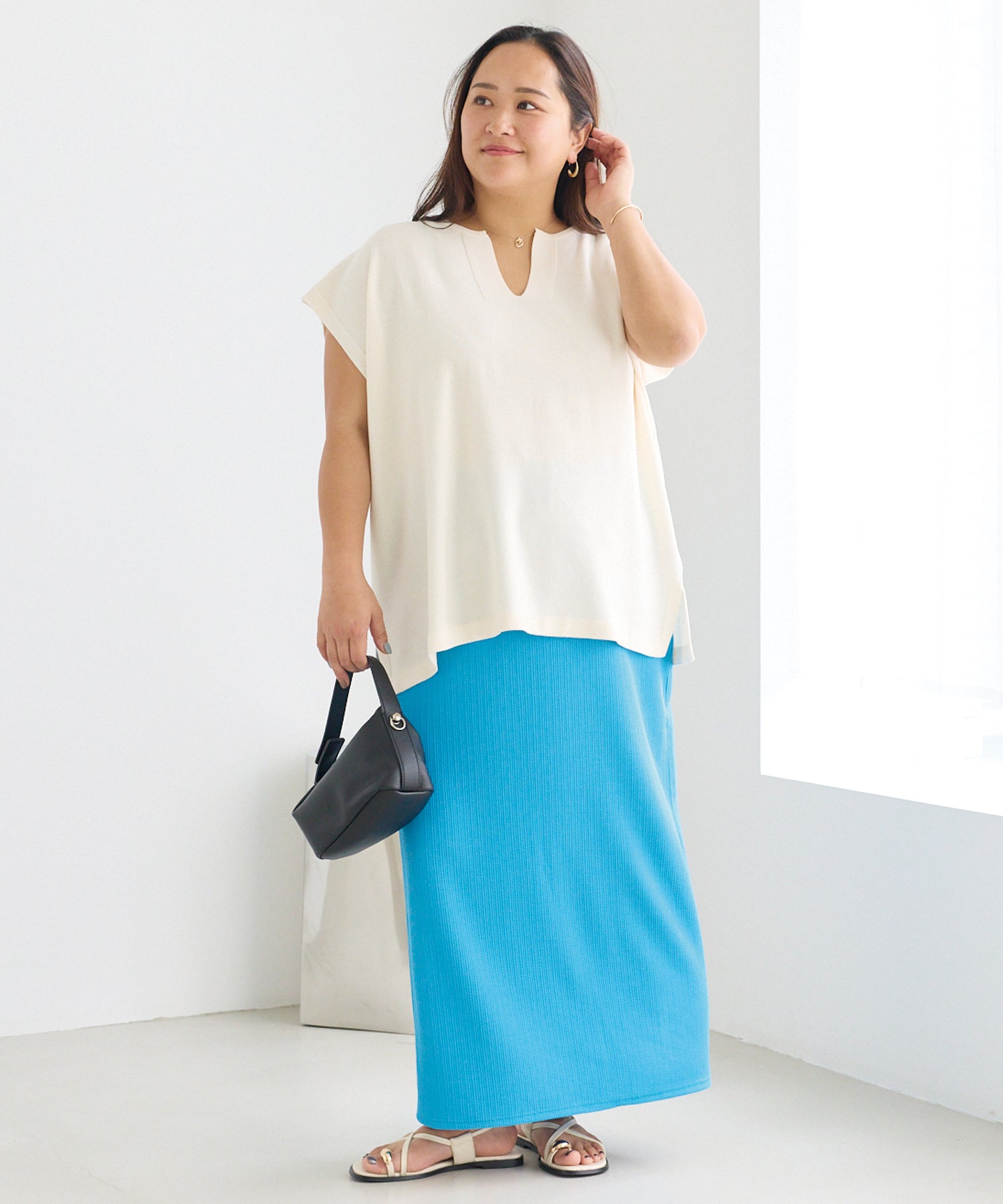 オフホワイト model:161cm 着用サイズ:3L