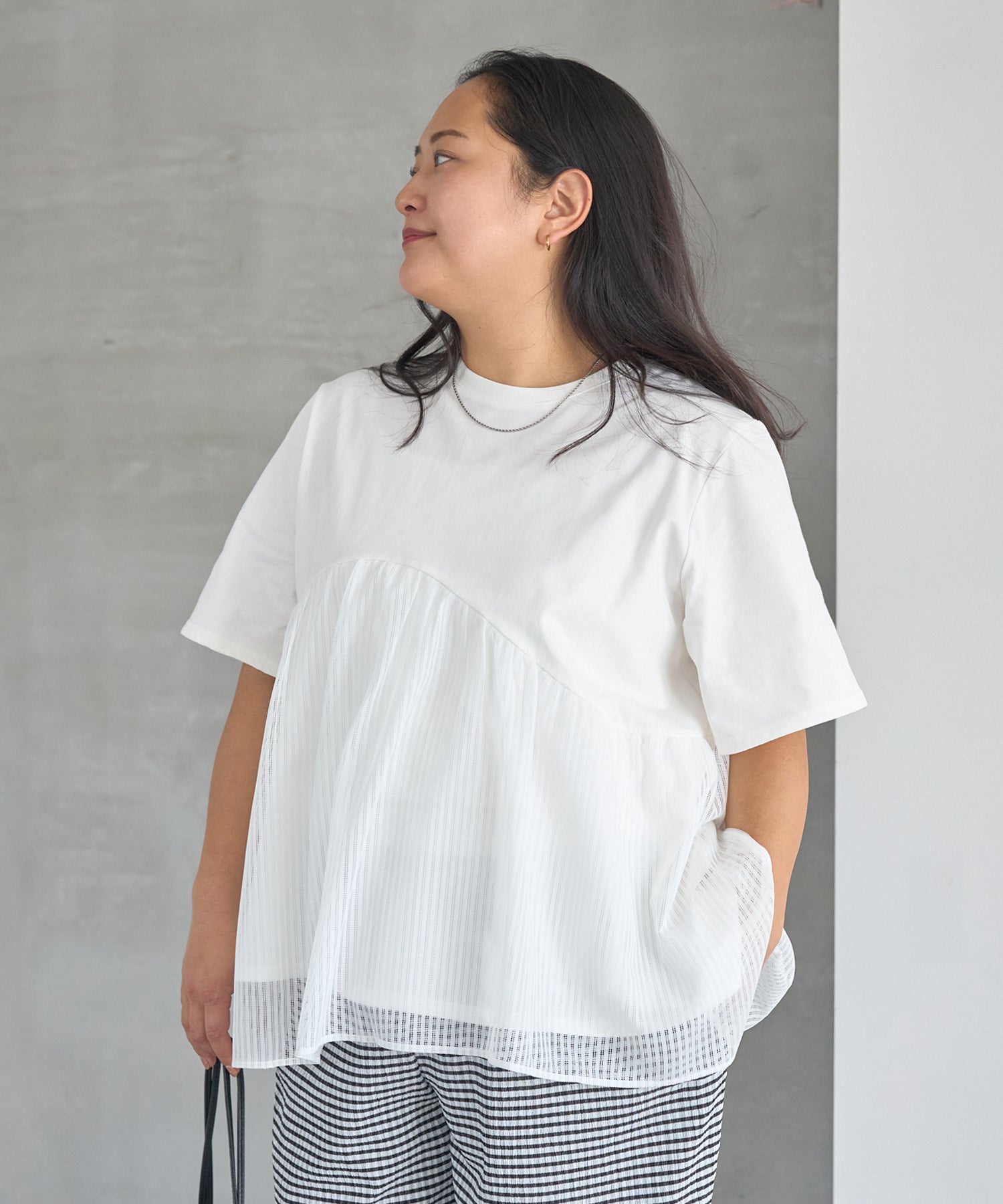 オフホワイト model:161cm 着用サイズ:3L