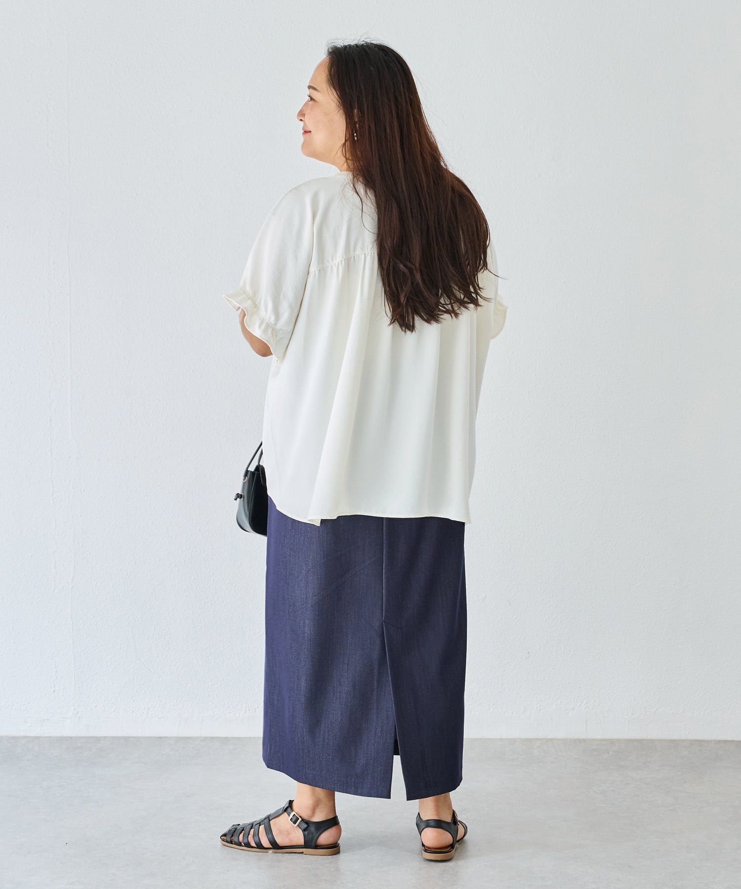 ネイビー model:161cm 着用サイズ:3L