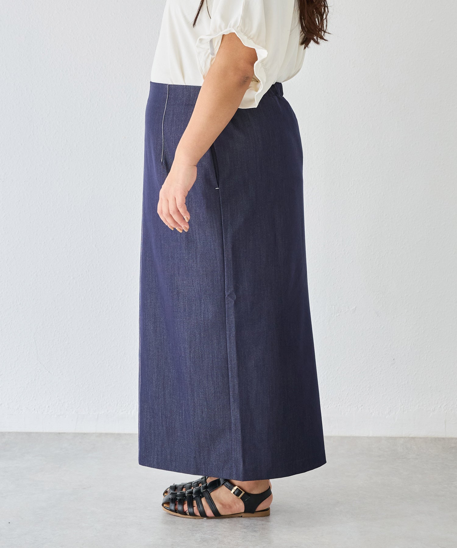 サイド model:161cm 着用サイズ:3L