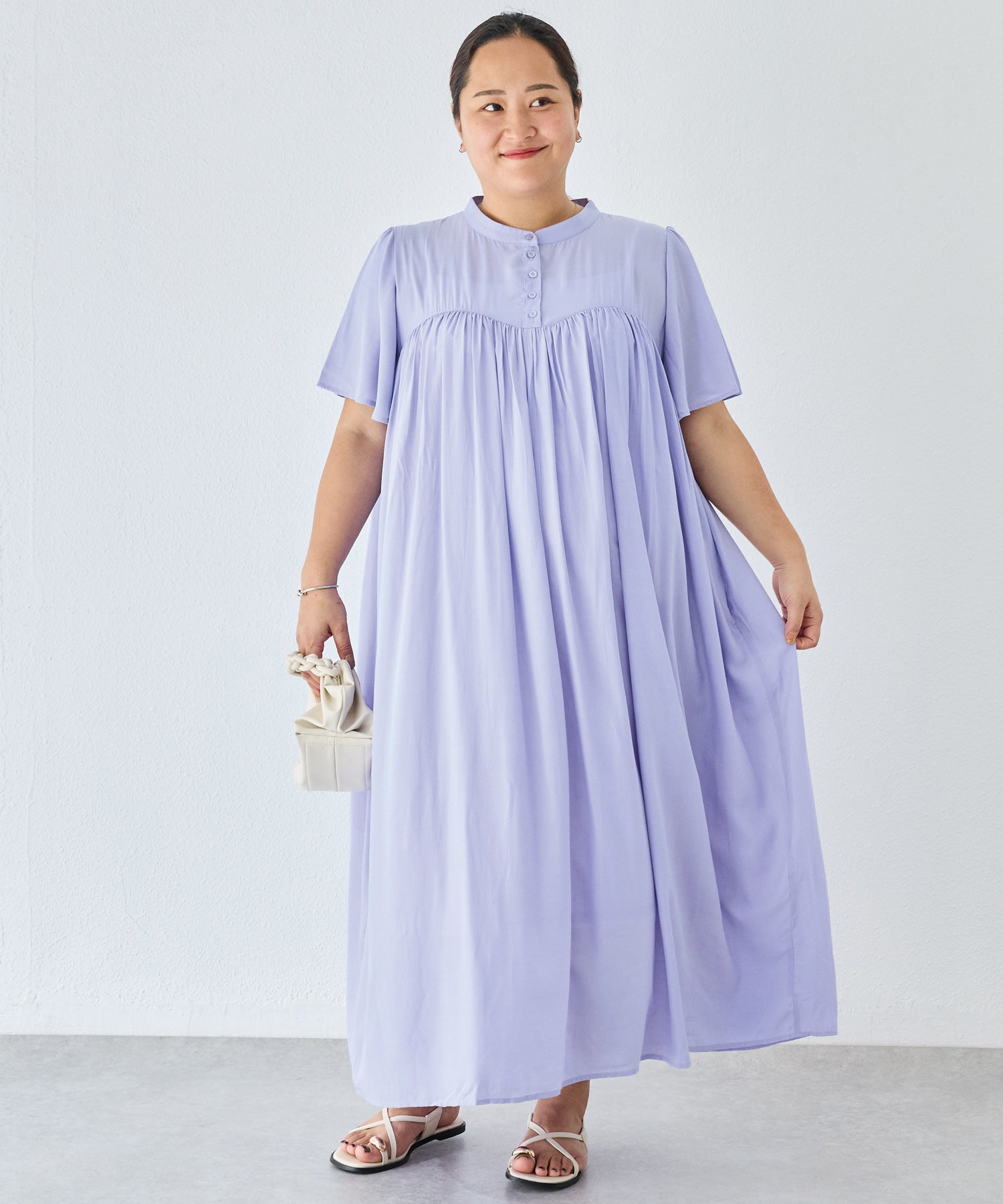 ラベンダー model:161cm 着用サイズ:3L