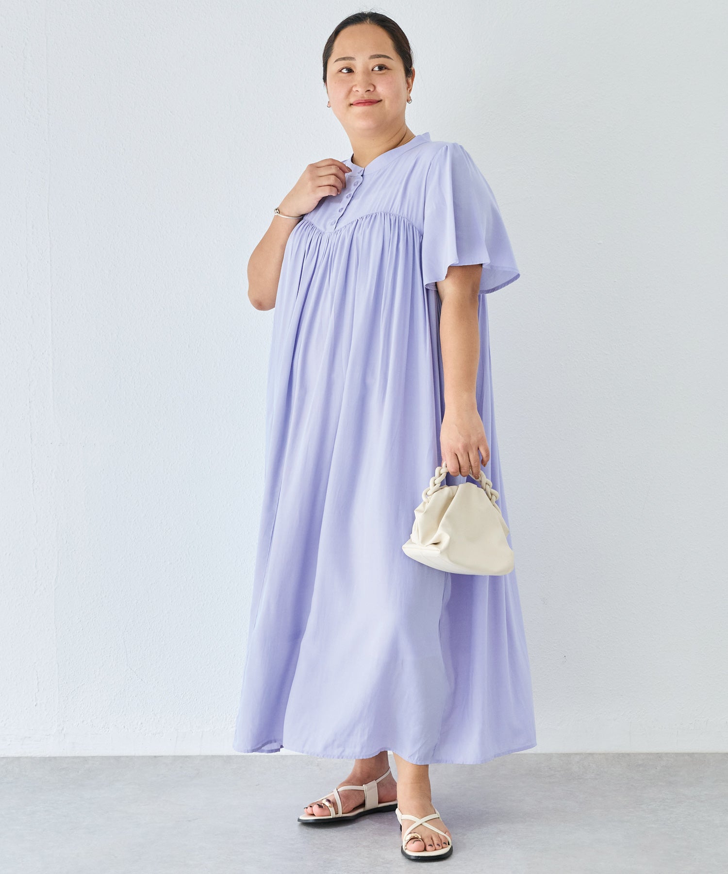 ラベンダー model:161cm 着用サイズ:3L