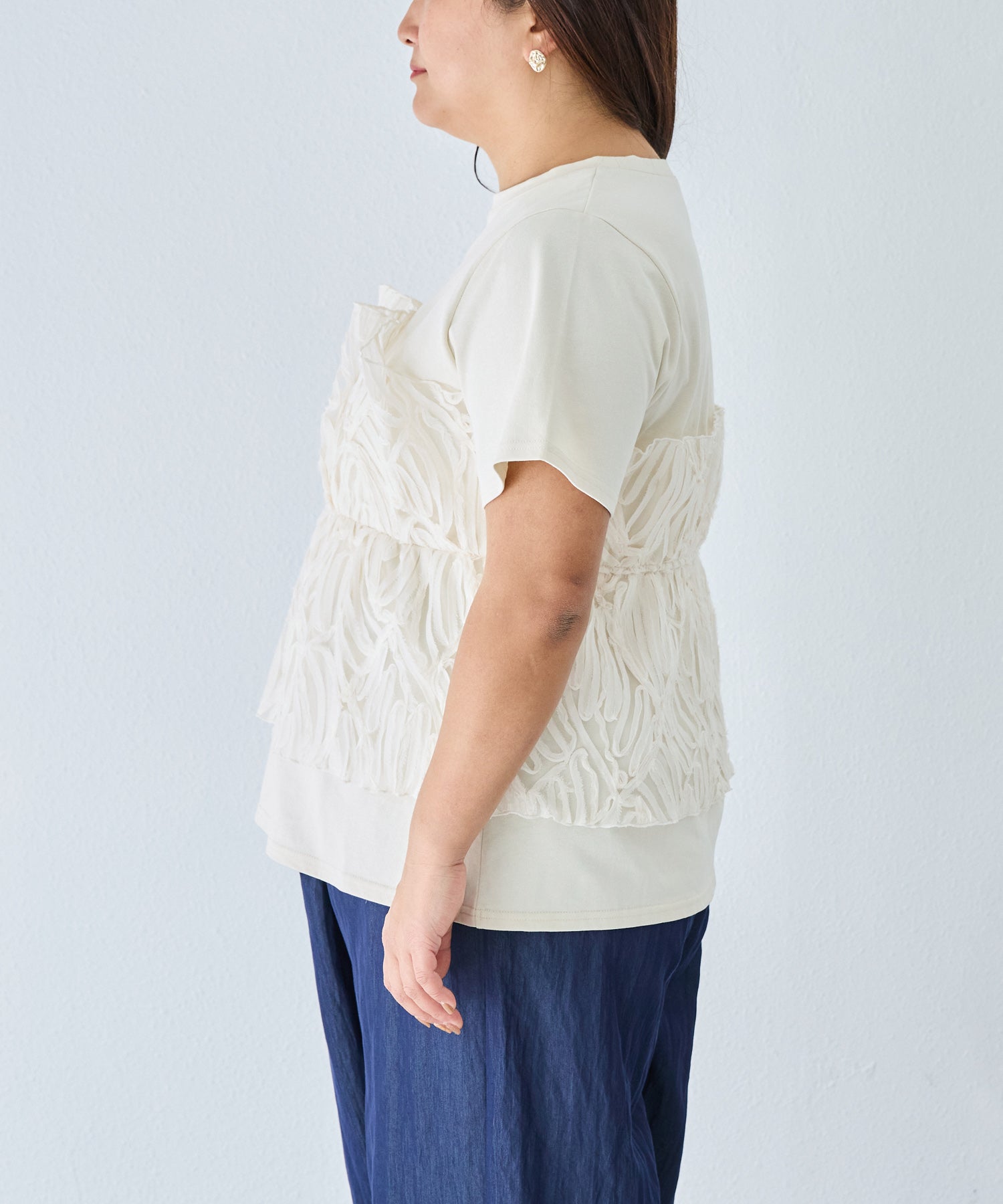 サイド model:161cm 着用サイズ:3L