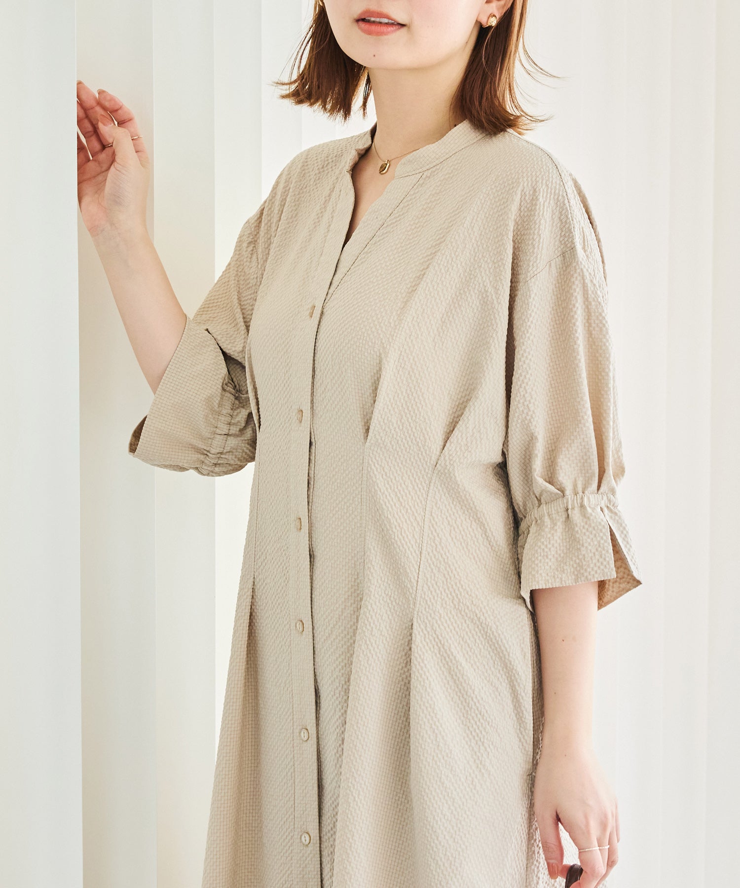 ライトベージュ model:156cm 着用サイズ:M