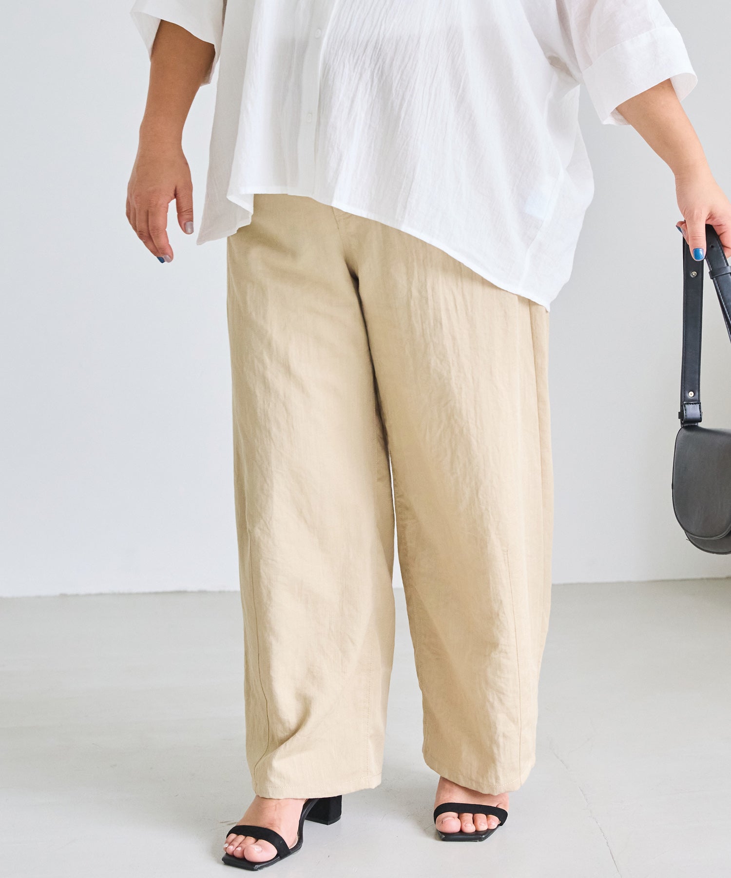 ベージュ model:161cm 着用サイズ:3L