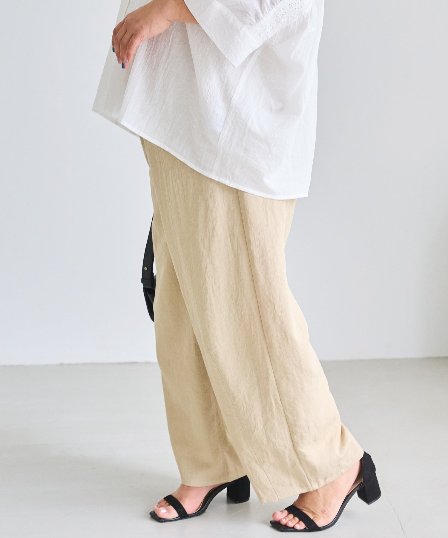 ベージュ model:161cm 着用サイズ:3L